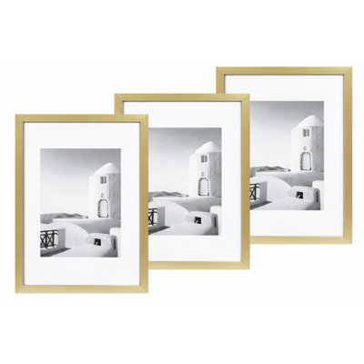 Ensemble de 3 cadres 11 po x 14 po avec passe-partout amovible pour photos 8 po x 10 po