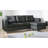 Faux Leather L-Shaped Sectional Reversible-33420306