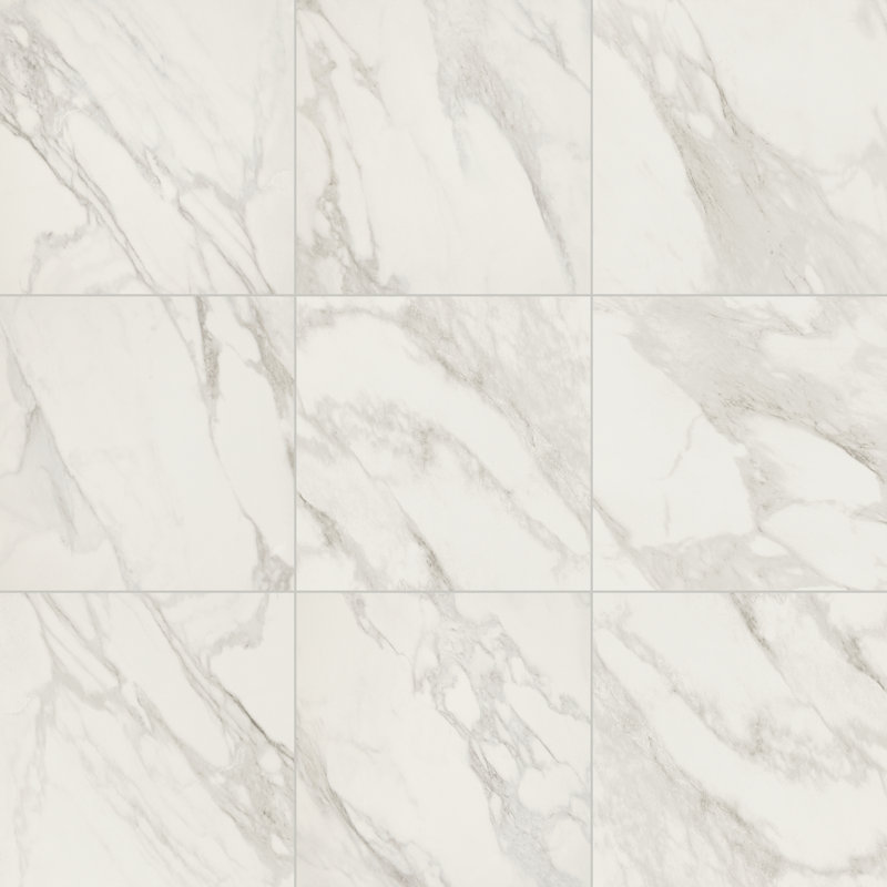 Daltile Perpetuo 24" X 24" Matte Porcelain Floor Tile (4.00 PCS Per Carton) (15.20 sqft per carton), Brilliant White