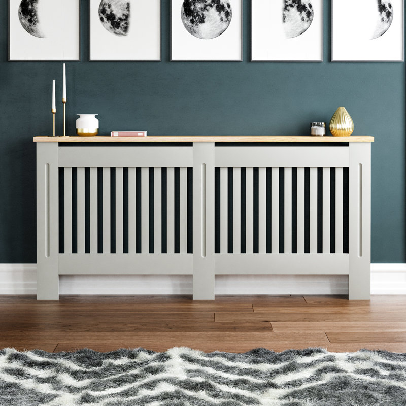 Beacsfield Radiator Cover, Grey, 83.3cm H x 172cm W x 19cm D