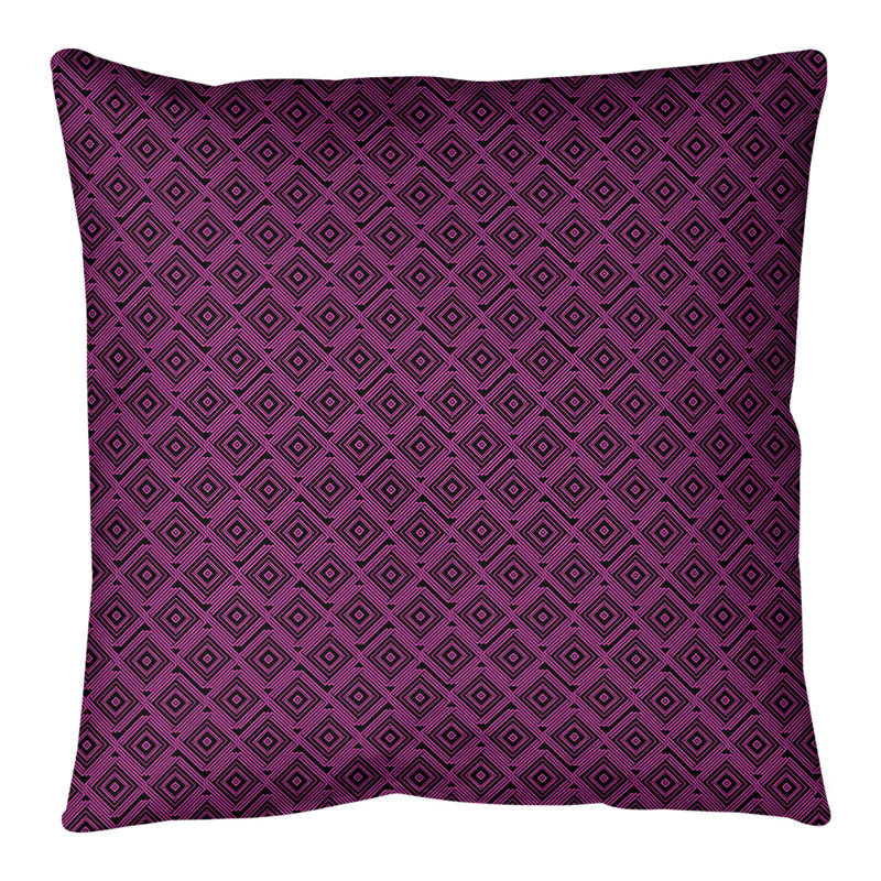 Coussin de sol Katelyn Elizabeth, 28 po x 28 po, Noir / Rose
