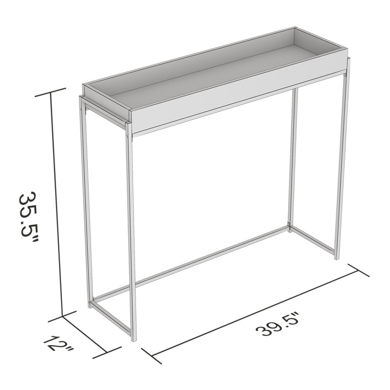 Sariya 39.5'' Console Table, Dark Gray