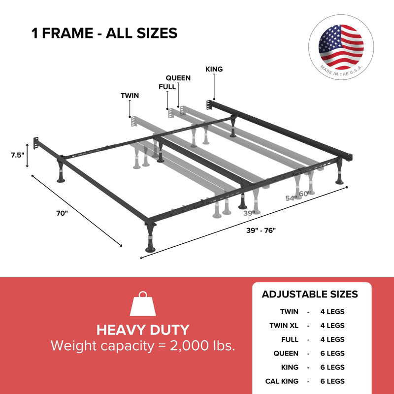 Premium Lev-R-Lock Bed Frame, Queen