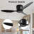 42" Flush Mount Ceiling Fan Without  Light,  3 Reversible Blades, With 6 Speeds Reversible DC Motor,Low Profile  Ceiling Fan With No Light For Living Room Kitchen Bedroom