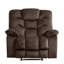 Ensemble de salon inclinable 3 pièces avec 2 fauteuils de massage chauffants électriques et causeuse manuelle avec console-118698239