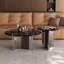 Table basse ronde moderne en marbre