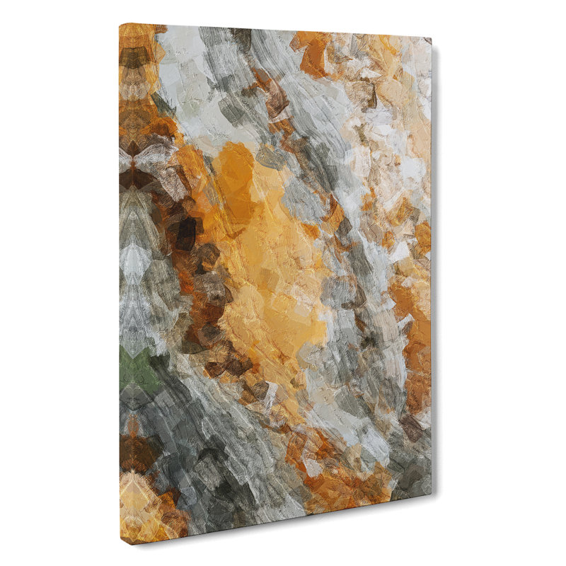 Brown Sugar Abstract - Wall Art, Wrapped Canvas, 50cm H x 35cm W x 3cm D, No Matte