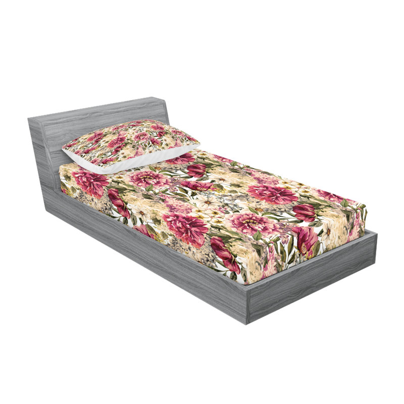 Multicolore drap-housse et coussin décoratif Ambesonne, Twin Sheet Set + 3 Additional Pieces