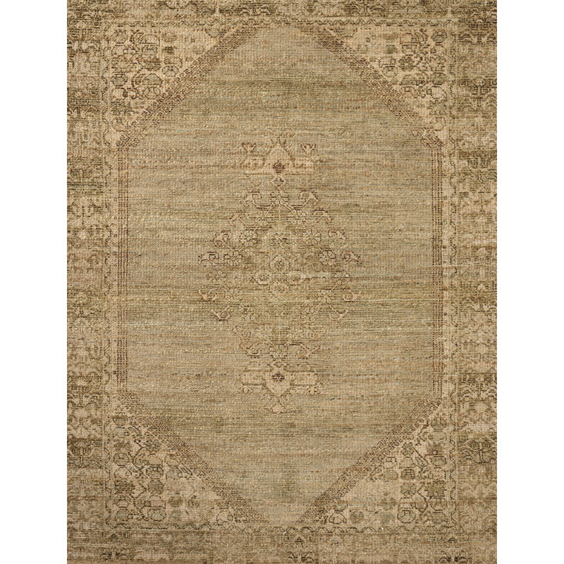 Tapis sauge / blé Magnolia Home par Joanna Gaines x Loloi Oakley, 8 pi 6 po x 11 pi 6 po