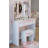 17" Round LED Mirror Vanity Table With Soft Cushioned Stool Set, Large Makeup Mirror, Touch Control Switch, 3 Color Lights & Adjustable Brightness, Spacious Tabletop, Multi-Layer High-Capacity Storage, Ideal For Small Spaces