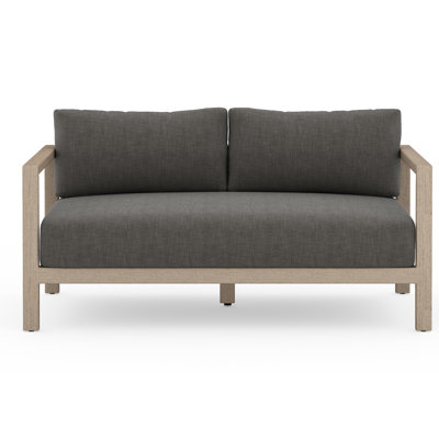 Cavani 59.75'' Wide Teak Loveseat with Cushions