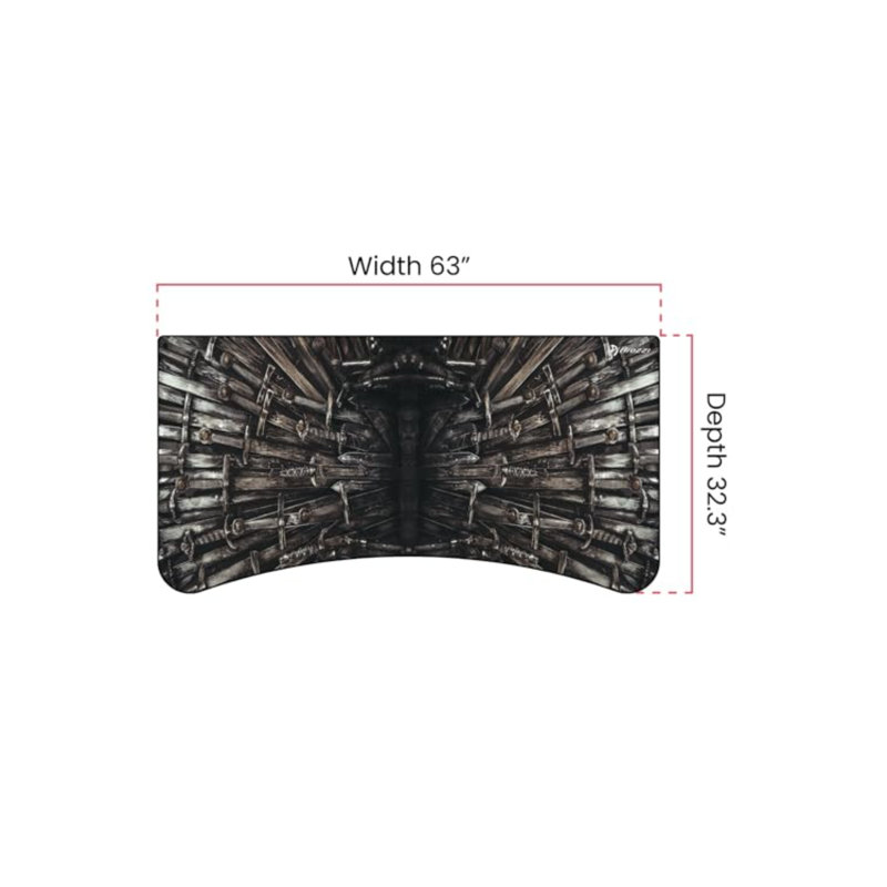  Arena Full-surface, Interchangeable, Water-resistant, And Washable Mouse Pad With Stitched Edges - Swords