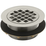 Kohler Round Shower Drain for Use with 2" Metal or Plastic Pipe, Gasket Included