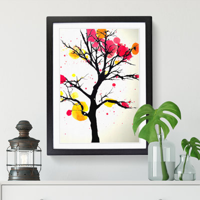 Peach Blossom Tree Splatter Vol.2 1 Piece Single Picture Frame Wall Art