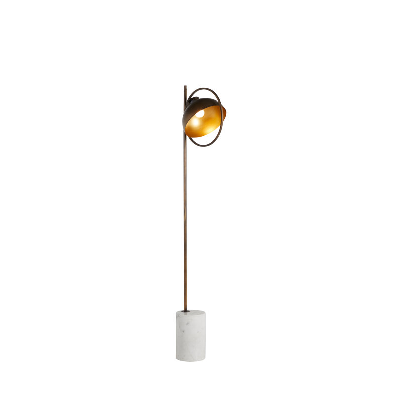 Olsen 76'' Rubbed Brass/Antique Vintage Gold Traditional Floor Lamp