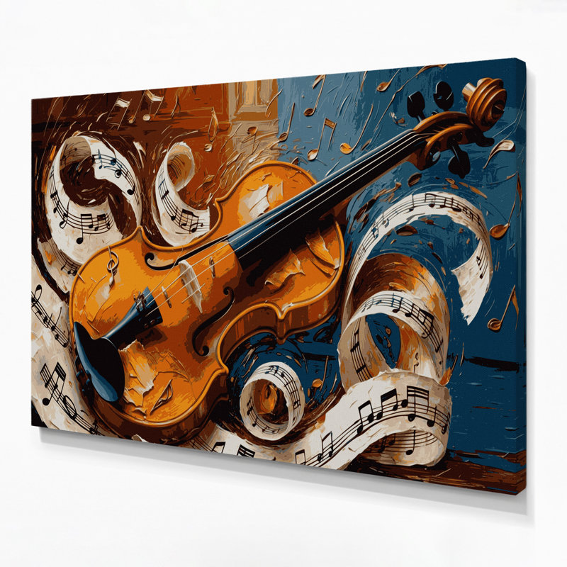 Art musical sur toile noire, H 12 po x l 18 po