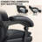 Executive Office Chair with Retractable Footrest, Adjustable Headrest, Padded Arms, Easy Assembly, Black-44593286