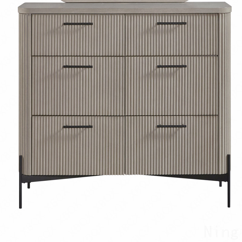 Commode 6 tiroirs, Taupe