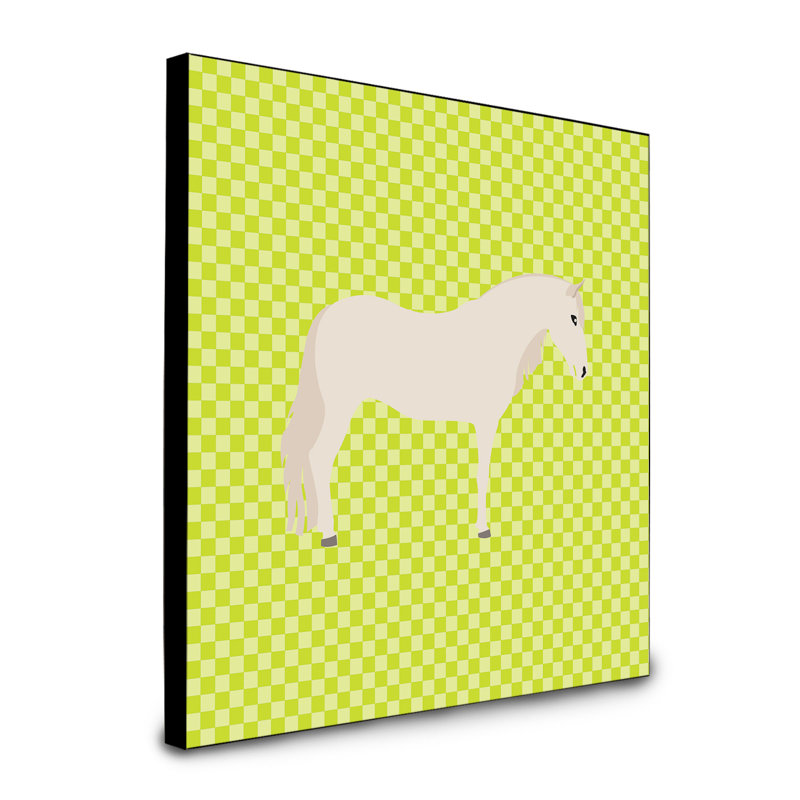 Panneau mural d’art cheval paso fino Zio, Vert