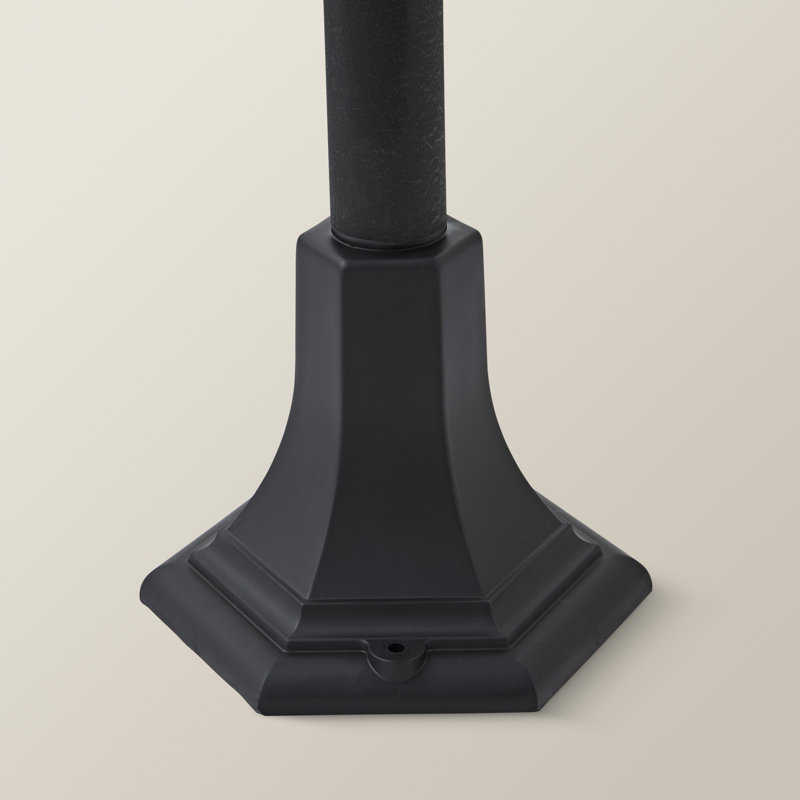 Seaton Transparent Lamp Post (Full), Black, 3000K