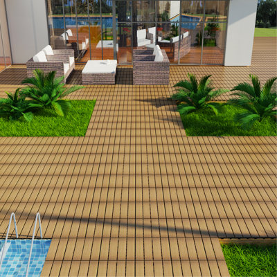 Paquet de tuiles de plancher en composite de bois et plastique 22 WPC