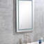 Miroir de salle de bain à DEL avec avant et rétroéclairage, grands miroirs muraux à intensité variable avec mémoire, 3 couleurs, miroir de meuble-lavabo à DEL-338501444