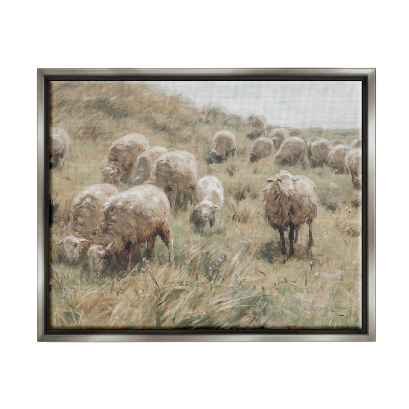 Art mural sur toile flottant, "Rurale", H 17 po x l 21 po x P 1,7 po, Cadre flottant gris lustré