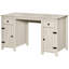Bureau d'ordinateur de ferme avec rangement, bureau à domicile avec 2 tiroirs et 2 armoires, bureau d'écriture