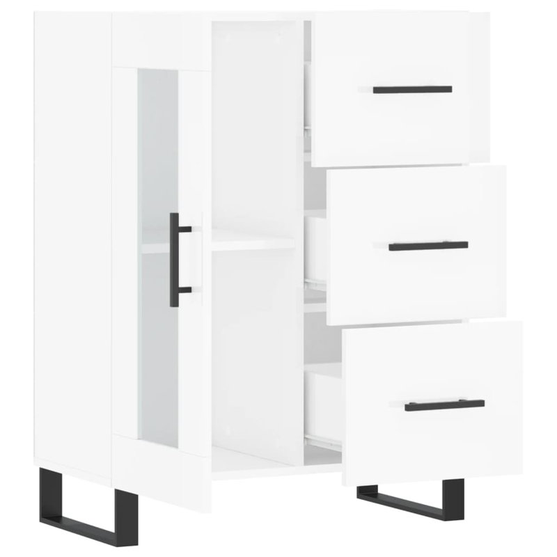 Chelsi 1 - Door Rectangle Accent Cabinet, High Gloss White