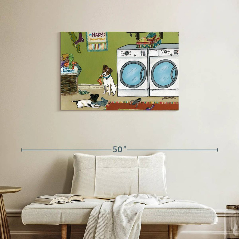Brampt Jack Russell Trouble, 24" H x 36" W