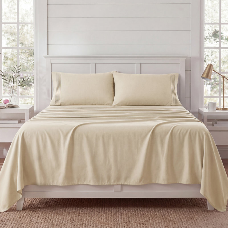 Bedsure Deep Pocket Sheet Set - Fits Mattresses Up to 21 Inches Thick -  GentleSoft Bed Sheet set, Moisture Wicking, Soft & Cooling Bed Sheet & Pillowcases, Easy & Secure Fit