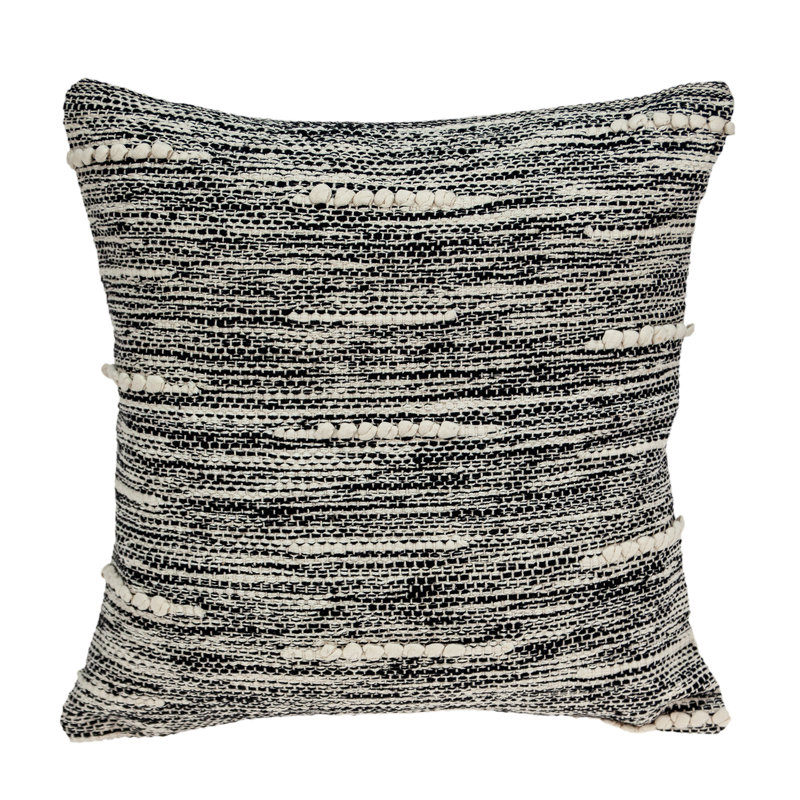 Embroidered Cotton Blend Reversible Pillow Cover