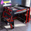 Full Size Gaming Loft Bed with Integrated Desk, Smart RGB LED Lights, USB Ports, and Ample Storage, Ideal for Modern Gamers-129447904