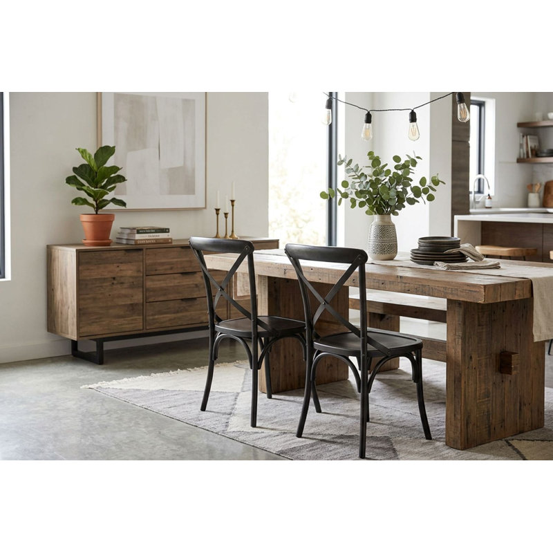 Kohji 18'' H Metal Side Chair, Dark Gray