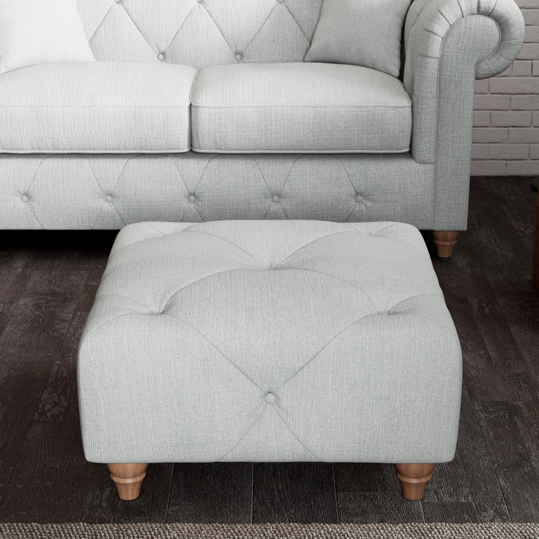 Ellrich 65cm Wide Tufted Rectangle No Pattern Footstool Ottoman