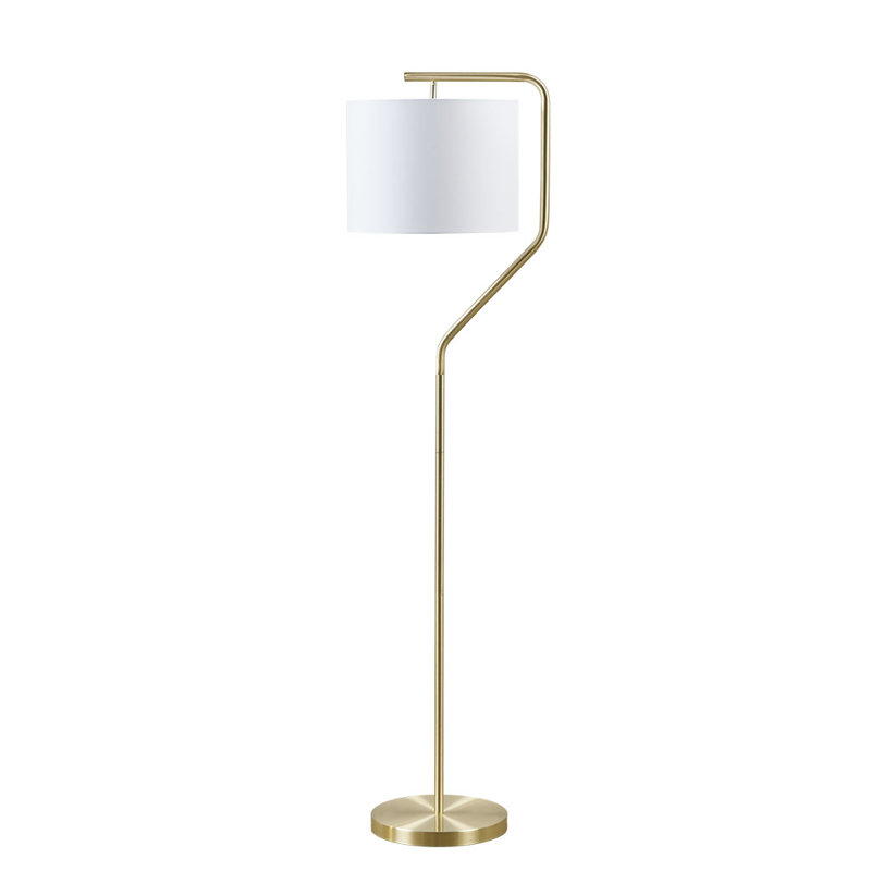 Lampe sur pied angulaire en métal