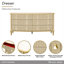 Commode carrée Scotts - champagne clair