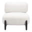 Chaise d'appoint rembourrée 30 po en sherpa blanc et noir
