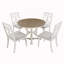 Table ronde extensible et 4 chaises rembourrées