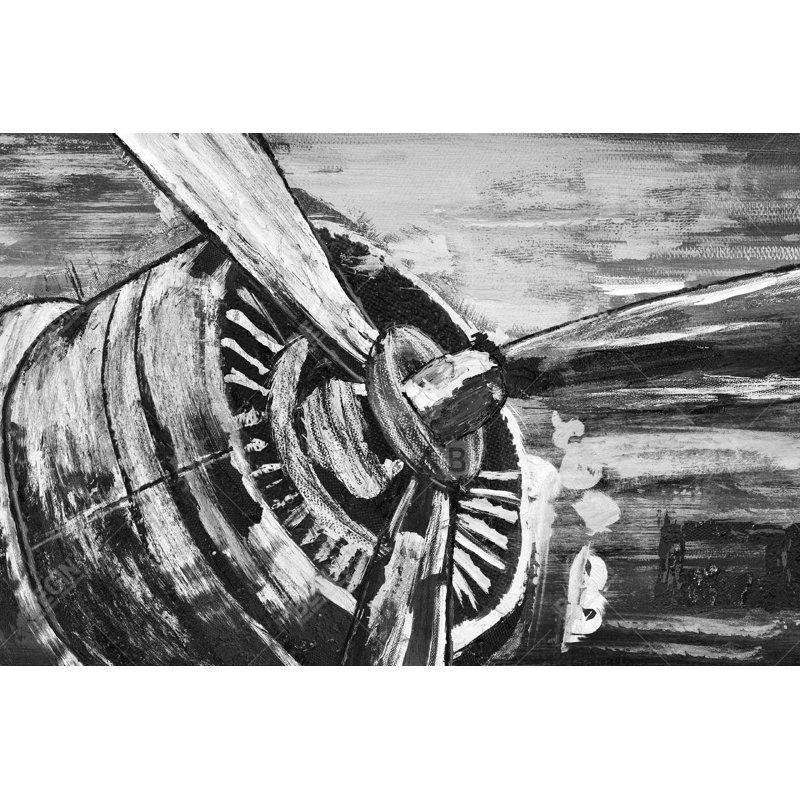 "Hélice d'avion rétro" sur toile