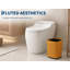 Poubelle de cuisine en métal de 6,8 litres (1,8 gallon) – Étanche, petite poubelle décorative pour salle de bain, bureau, chambre – Orange-135945786