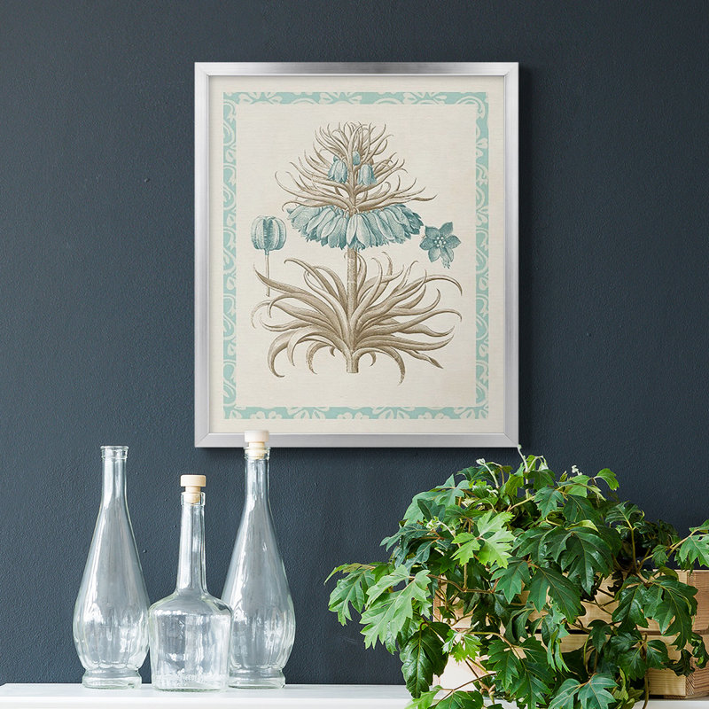 Toile de qualité supérieure Willow Blue Besler II - prête à être accrochée, Argent, H 24 po x l 20 po