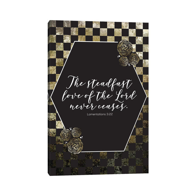 Gold Foil Scripture 3 by Melody Hogan - Wrapped Canvas Print, 20.32 cm H x 30.48 cm W
