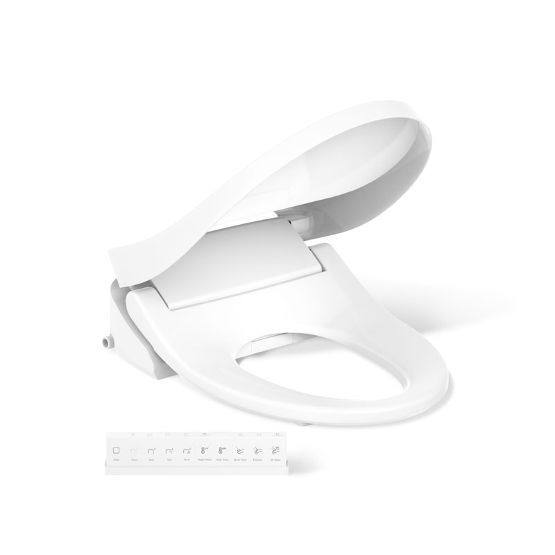Siège de toilette de bidet allongé avec télécommande