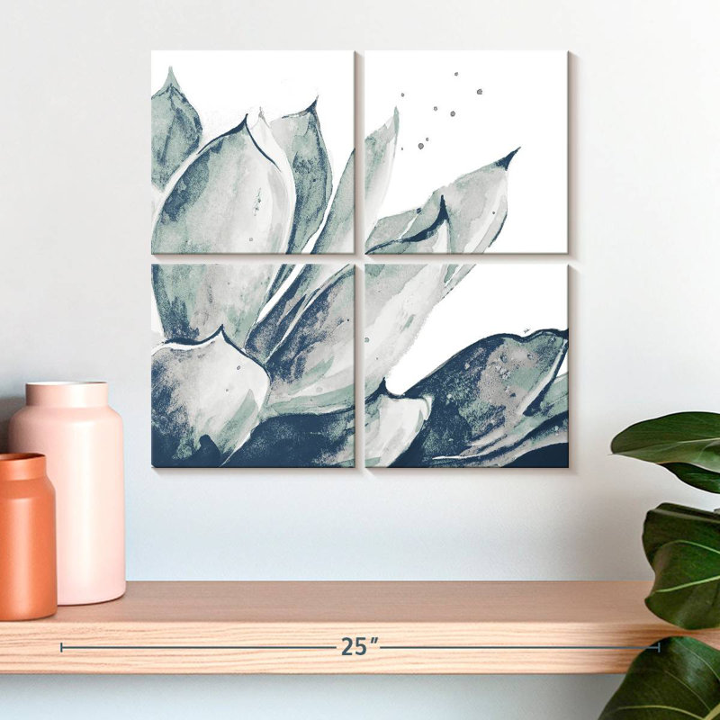 Agave bleu Harnek sur blanc II, H 18 po x l 18 po