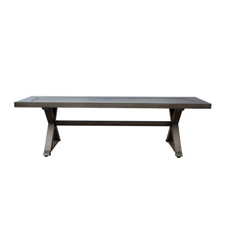 Banc de salle à manger moderne gris foncé - Aluminium, conception de patio stable