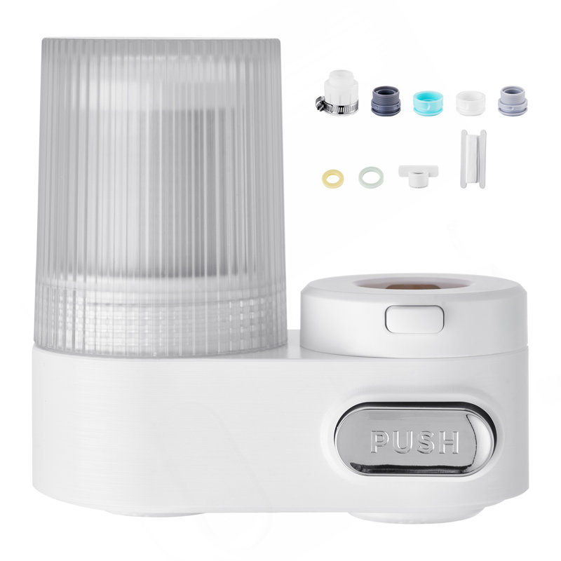 Faucet Mount Water Filter Sink Water Purifier For Kitchen Vertical White