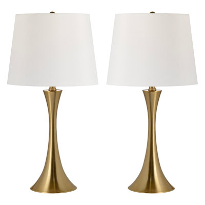 Set Of 2 Metal Table Lamp With Shade