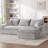 Boneless 103" Boneless Compressed Sectional Couch No Assembly Required With Pillows-62584985-61106479