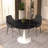 Crandall Round Bar Height Dining Table with Sintered Stone Top and Stainless Steel Pedestal Base Kitchen Table Seats 2-6 Person-149700188-157066733